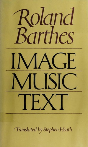 Cover of Image, Music, Text by Roland Barthes