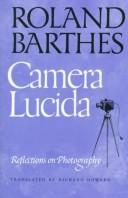 Cover of Camera Lucida: Reflections on Photography by Roland Barthes